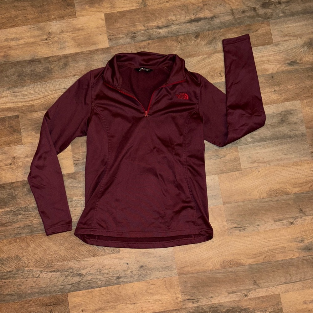 The North Face Burgundy Quarter-Zip Pullover